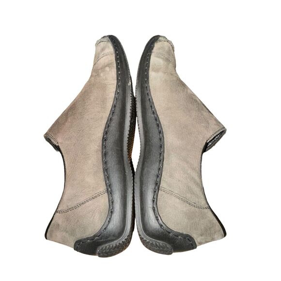 Rieker Anitstress Flats Women's Size 9 Gray Leather Slip On Comfort Shoes - Picture 7 of 9